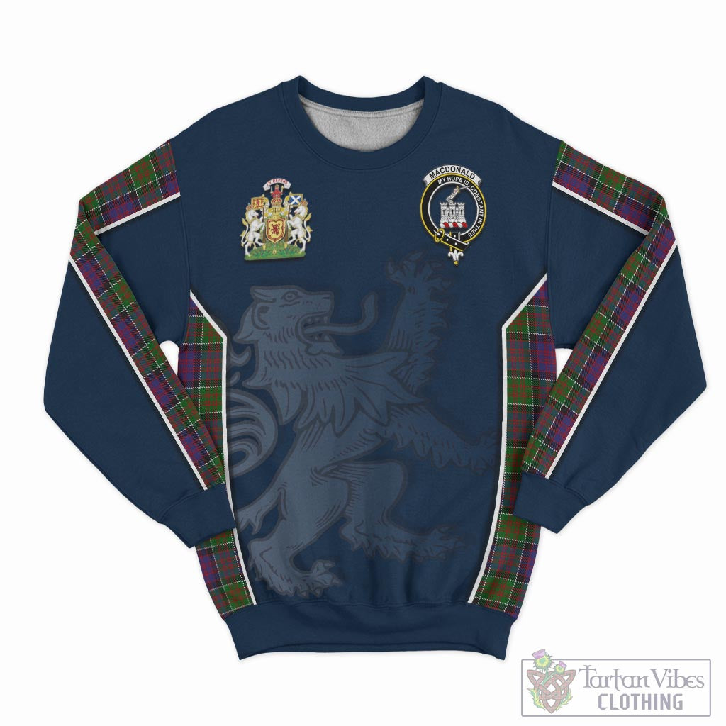 Tartan Vibes Clothing MacDonald of Clan Ranald Modern Tartan Sweater with Family Crest and Lion Rampant Vibes Sport Style