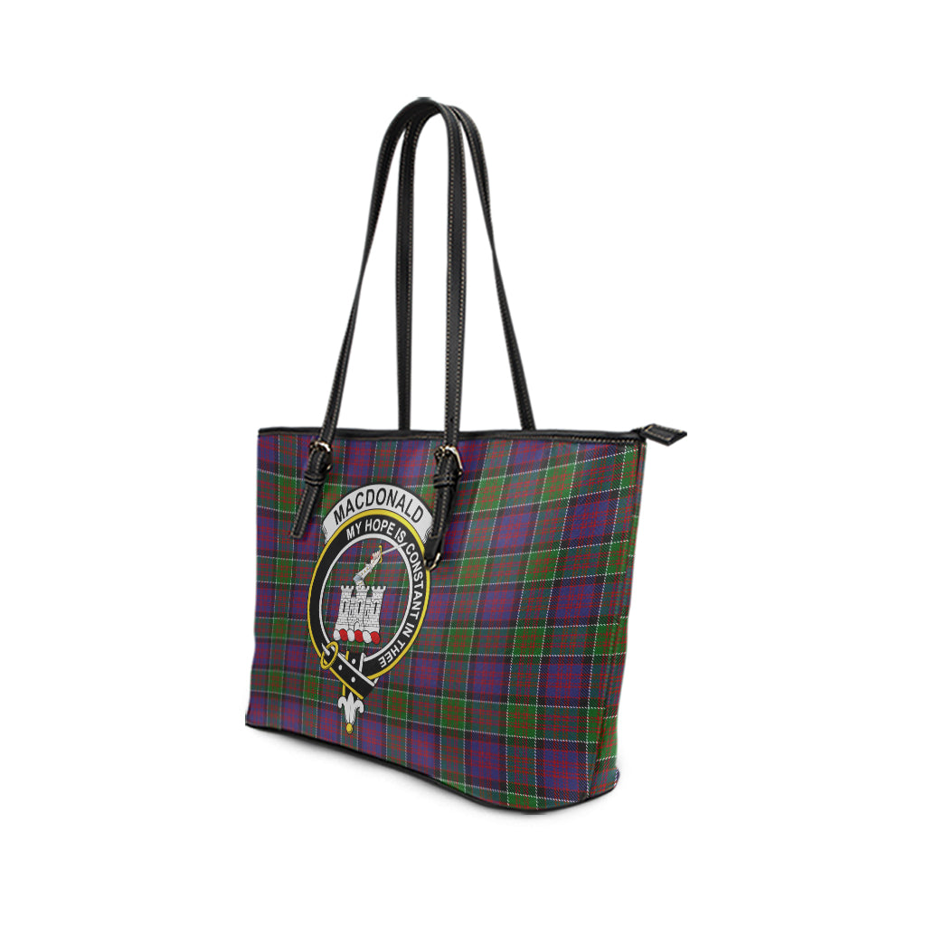 macdonald-of-clan-ranald-modern-tartan-leather-tote-bag-with-family-crest