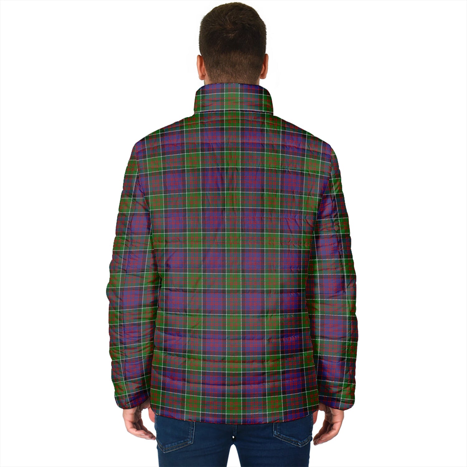 MacDonald of Clan Ranald Modern Tartan Padded Jacket with Family Crest - Tartan Vibes Clothing