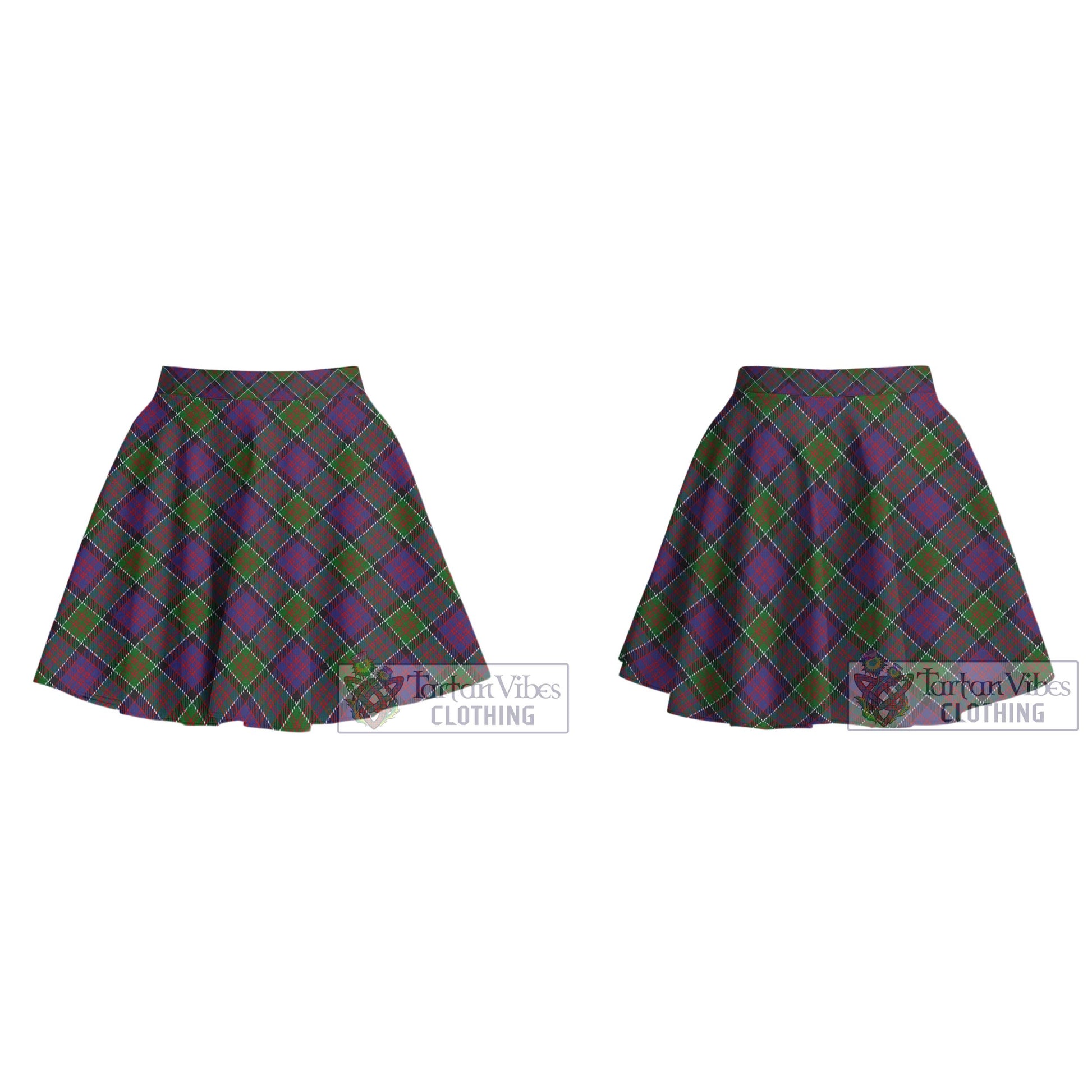 Tartan Vibes Clothing MacDonald of Clan Ranald Modern Tartan Women's Plated Mini Skirt