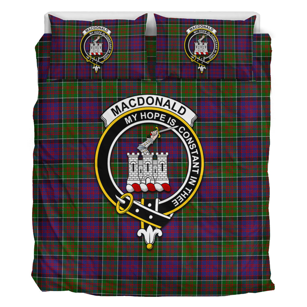 MacDonald of Clan Ranald Modern Tartan Bedding Set with Family Crest - Tartan Vibes Clothing