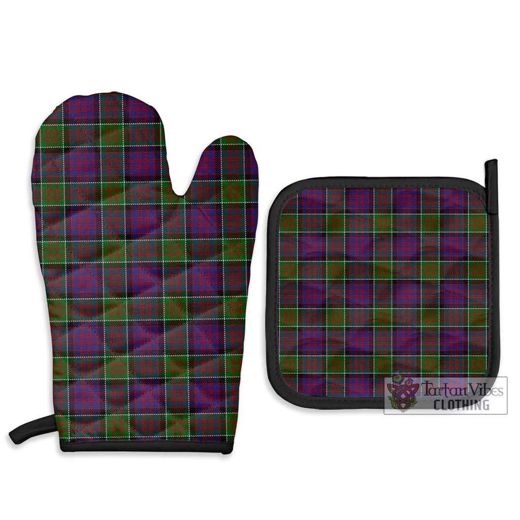 MacDonald of Clan Ranald Modern Tartan Combo Oven Mitt & Pot-Holder Combo 1 Oven Mitt & 2 Pot-Holder Black - Tartan Vibes Clothing