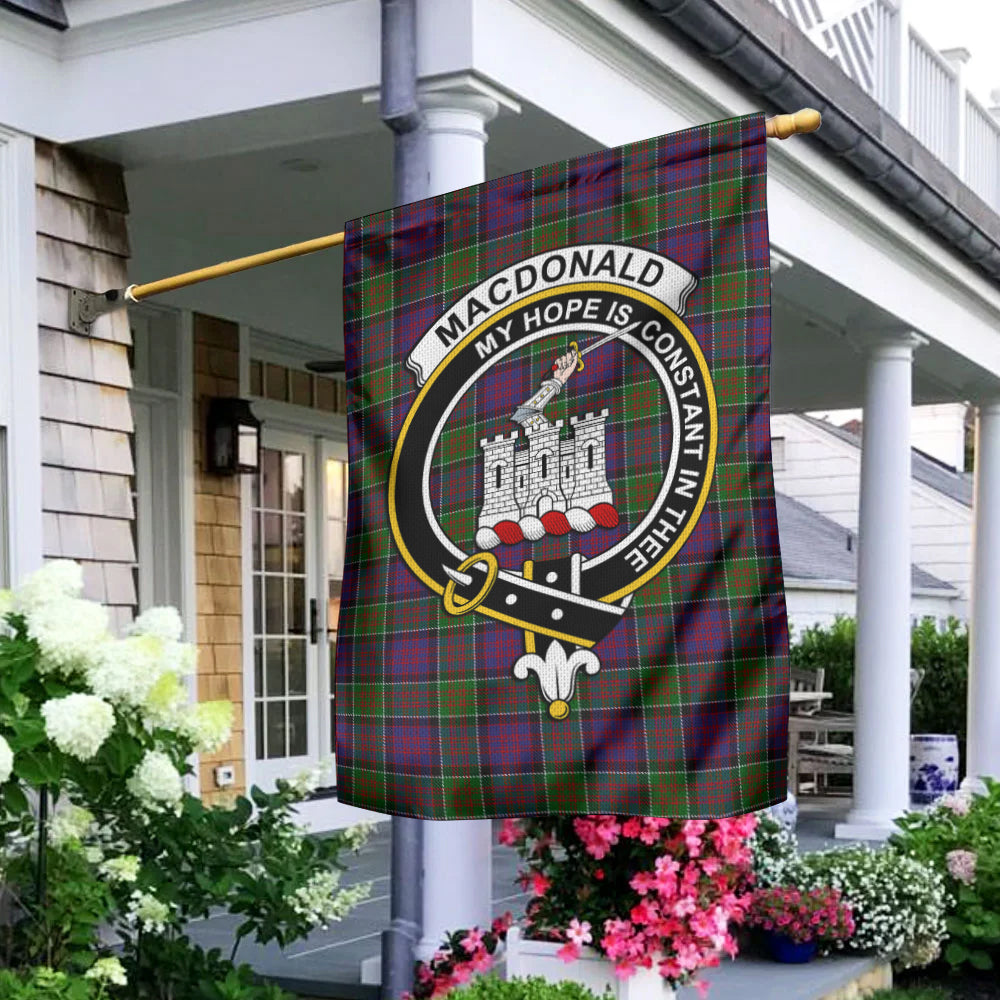 MacDonald of Clan Ranald Modern Tartan Flag with Family Crest - Tartan Vibes Clothing