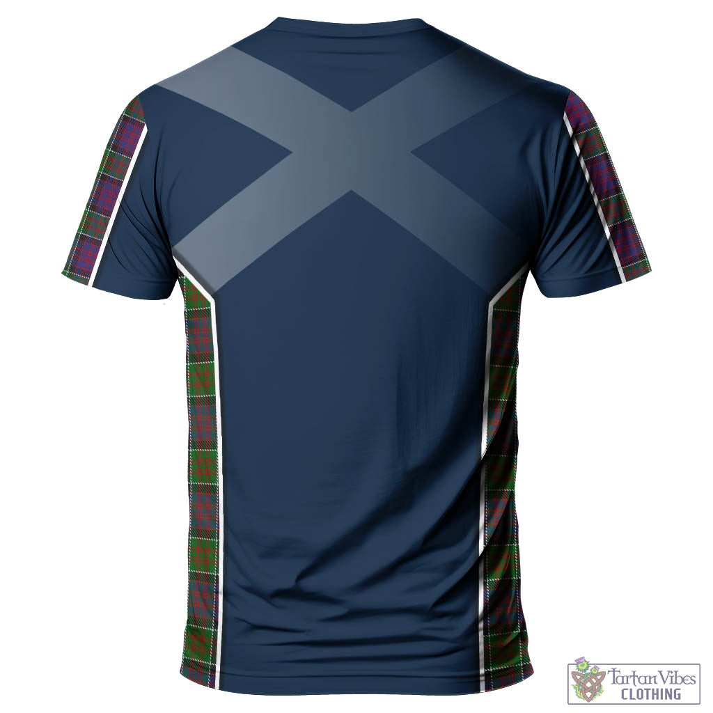 Tartan Vibes Clothing MacDonald of Clan Ranald Modern Tartan T-Shirt with Family Crest and Lion Rampant Vibes Sport Style