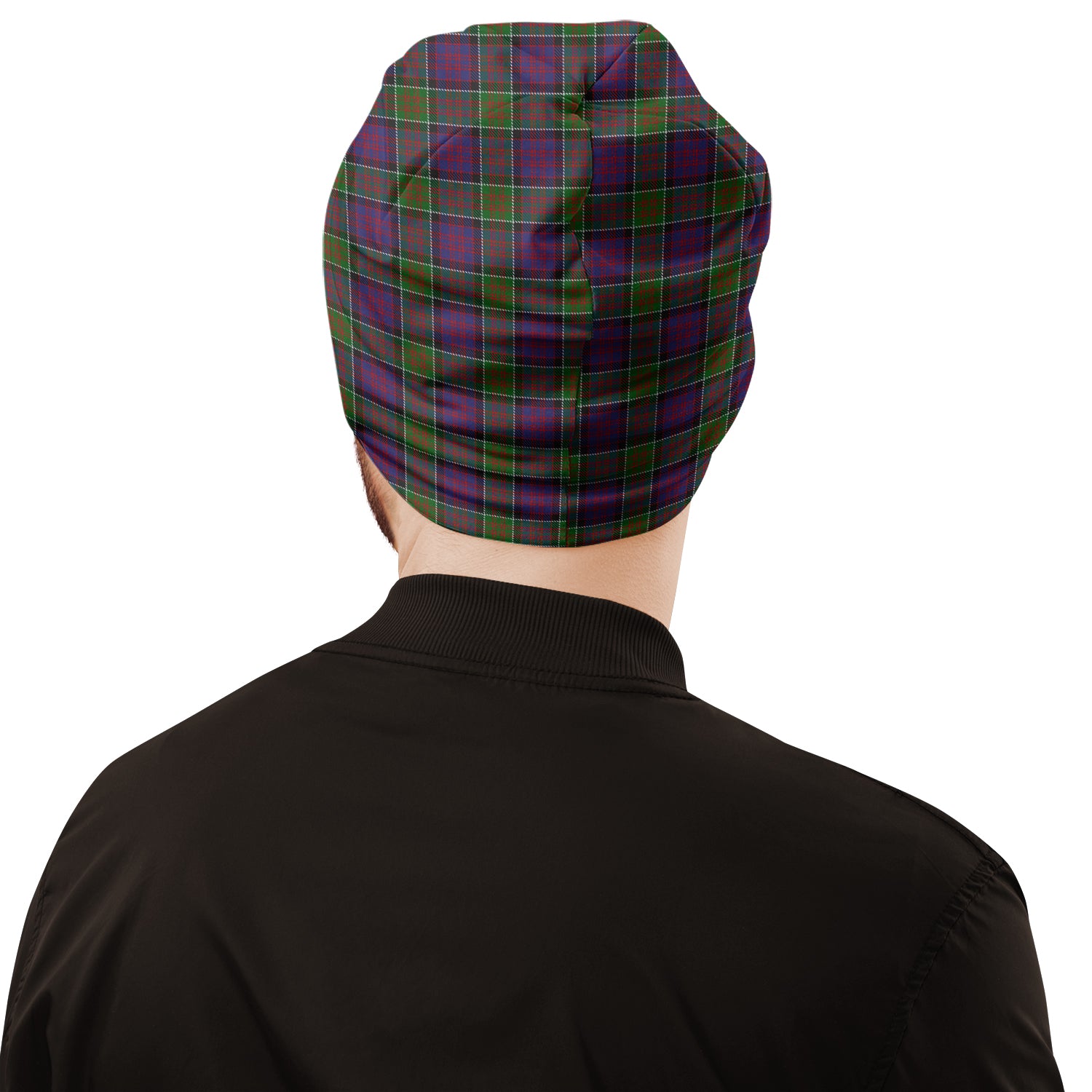 MacDonald of Clan Ranald Modern Tartan Beanies Hat with Family Crest - Tartan Vibes Clothing