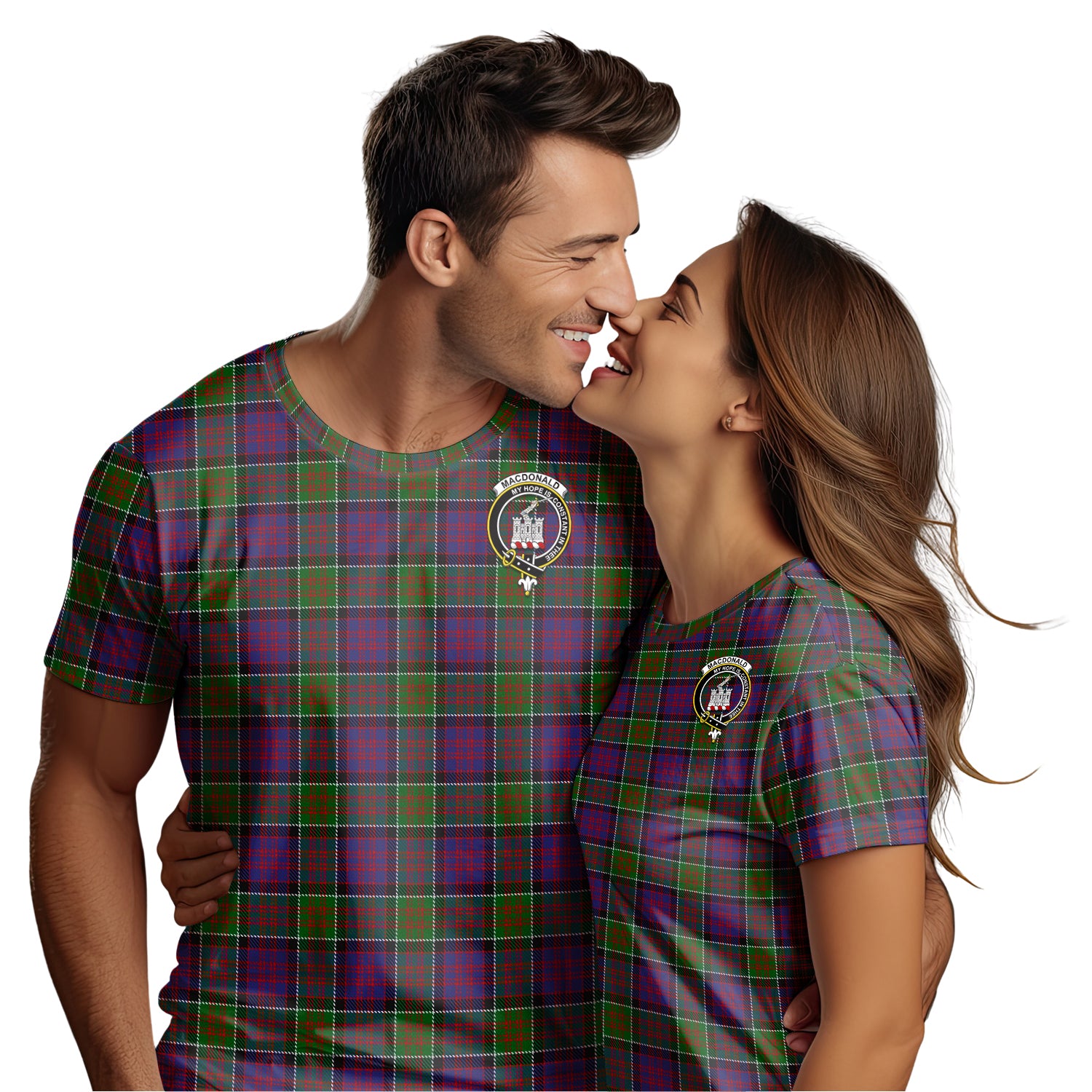 MacDonald of Clan Ranald Modern Tartan T-Shirt with Family Crest - Tartan Vibes Clothing