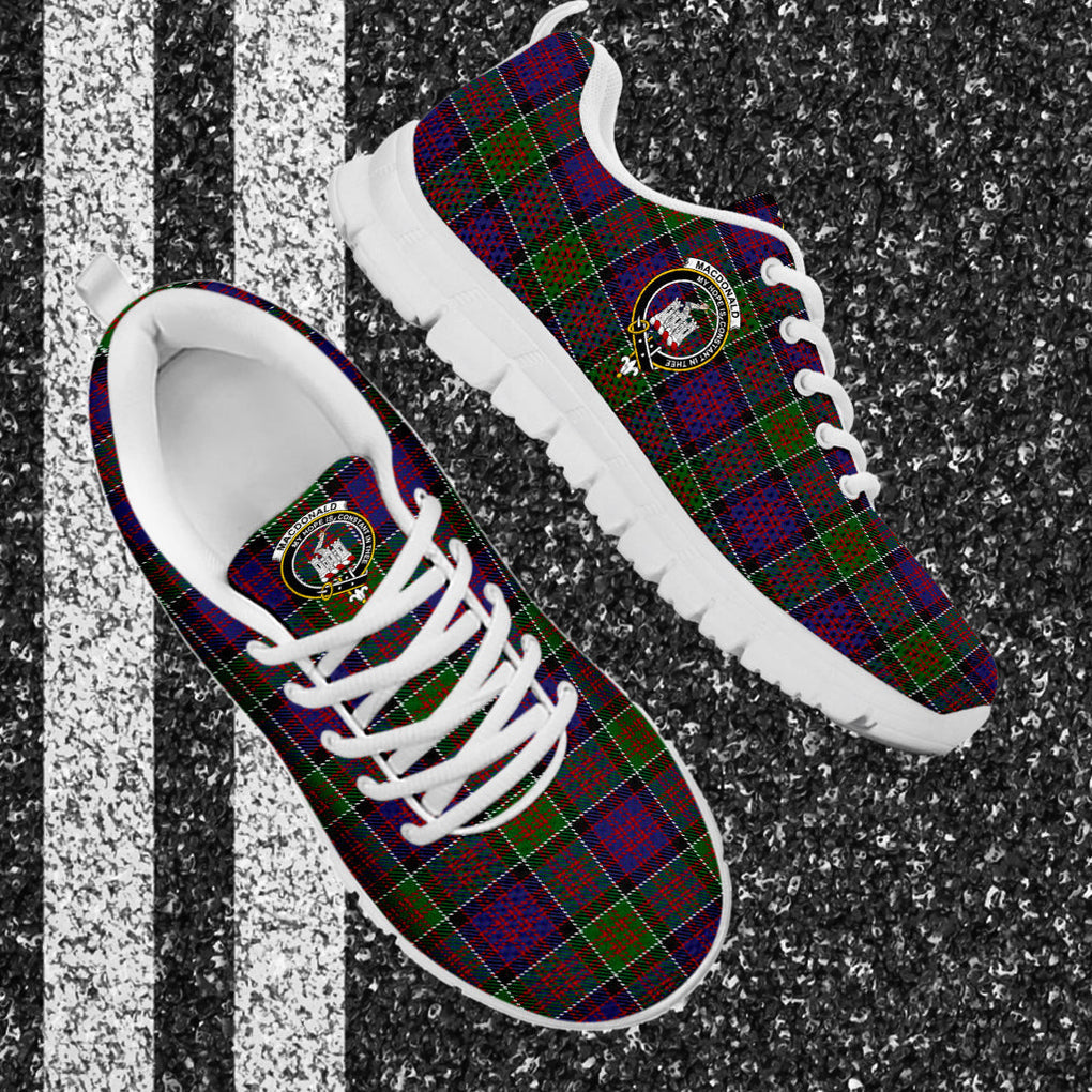 MacDonald of Clan Ranald Modern Tartan Sneakers with Family Crest - Tartan Vibes Clothing