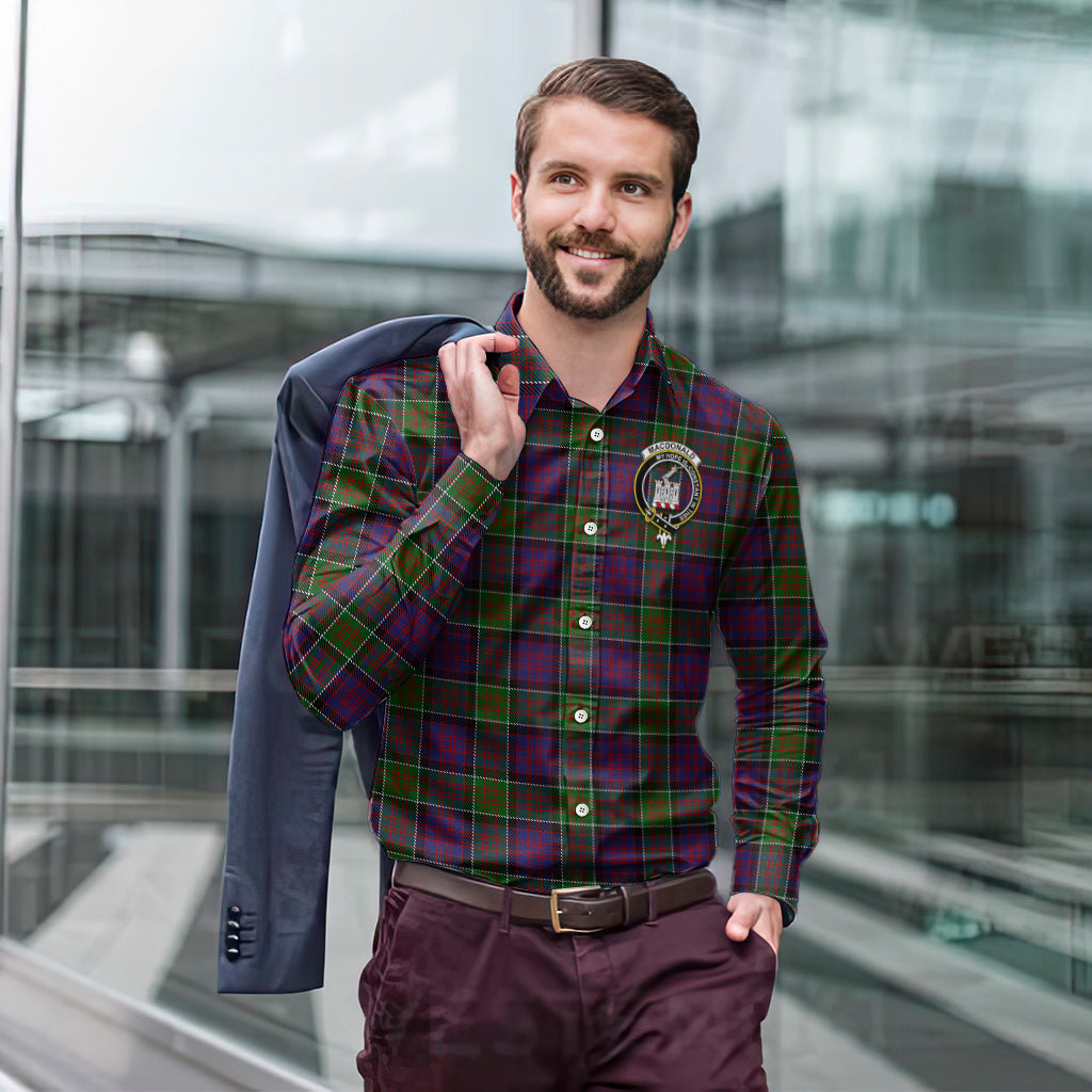 macdonald-of-clan-ranald-modern-tartan-long-sleeve-button-up-shirt-with-family-crest