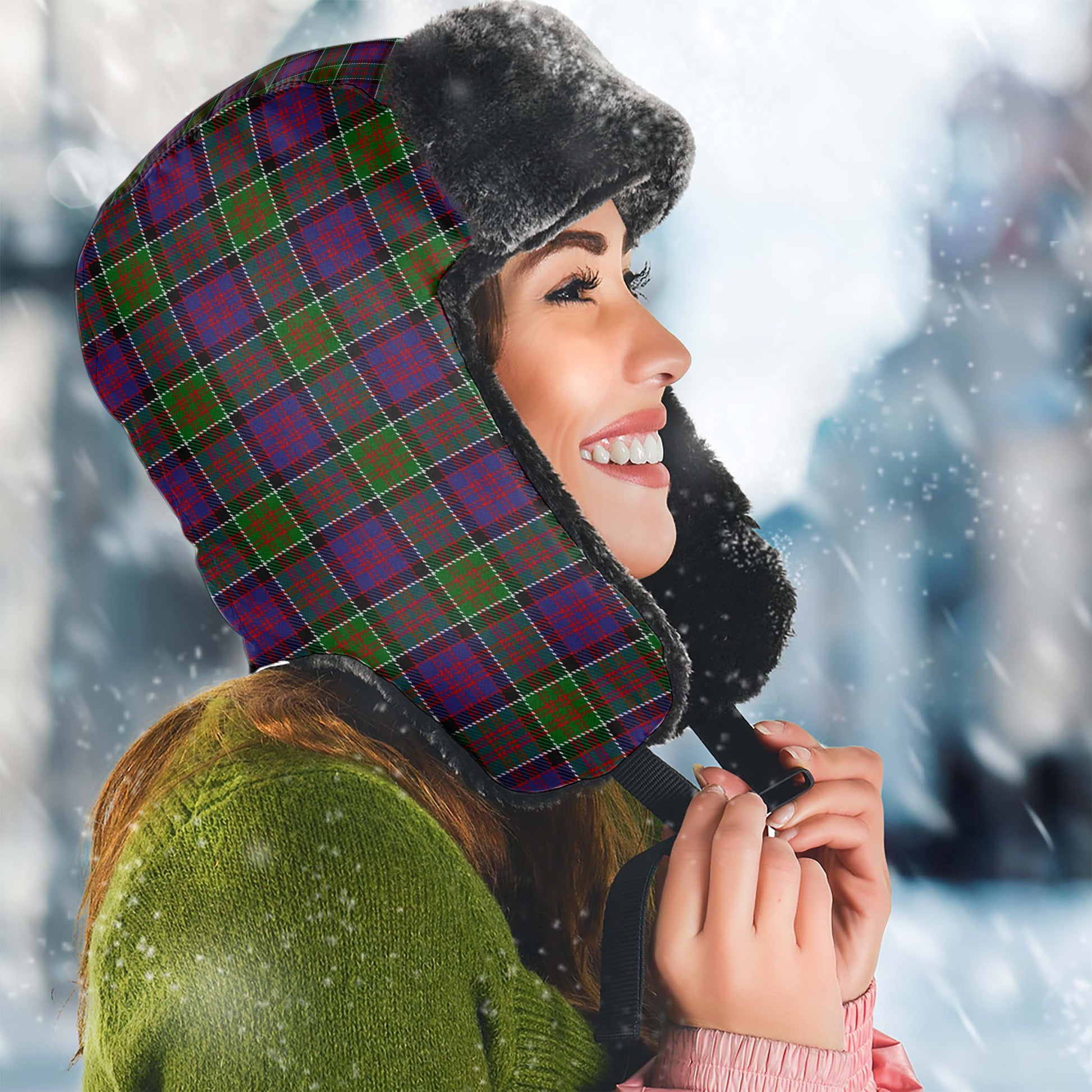 MacDonald of Clan Ranald Modern Tartan Winter Trapper Hat - Tartanvibesclothing