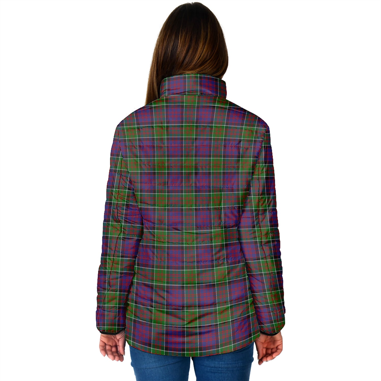 MacDonald of Clan Ranald Modern Tartan Padded Jacket with Family Crest - Tartan Vibes Clothing