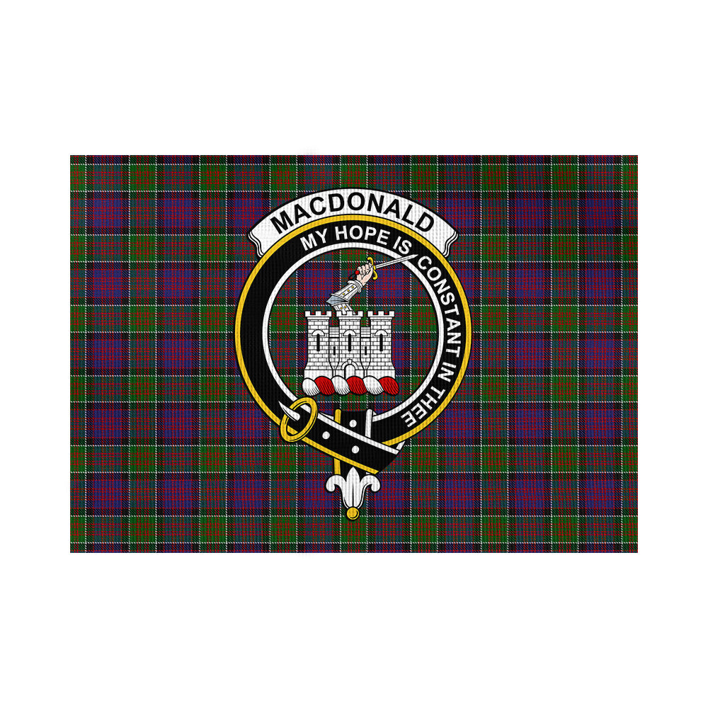 MacDonald of Clan Ranald Modern Tartan Flag with Family Crest - Tartan Vibes Clothing