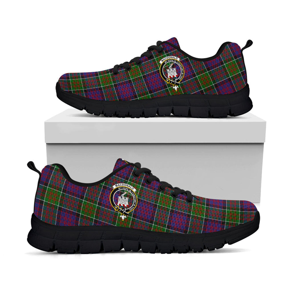 MacDonald of Clan Ranald Modern Tartan Sneakers with Family Crest - Tartan Vibes Clothing