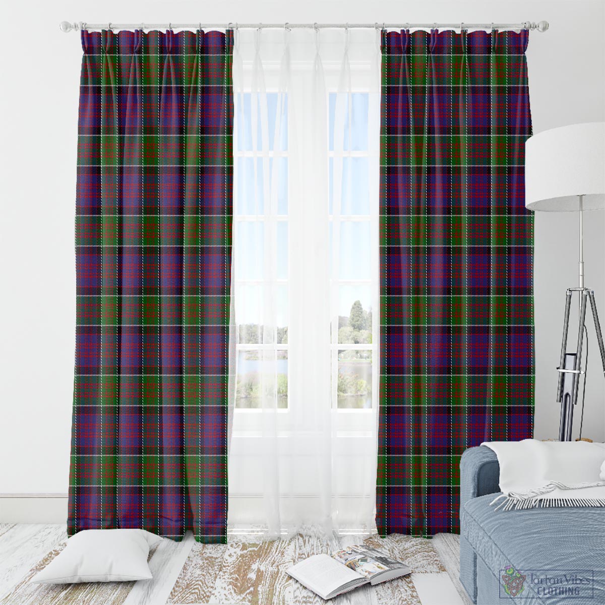 MacDonald of Clan Ranald Modern Tartan Window Curtain