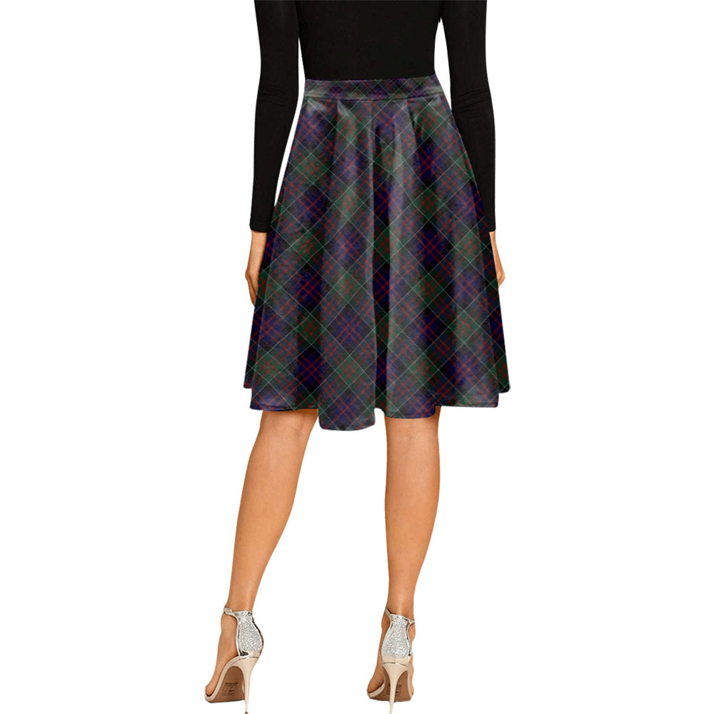 MacDonald of Clan Ranald Tartan Melete Pleated Midi Skirt