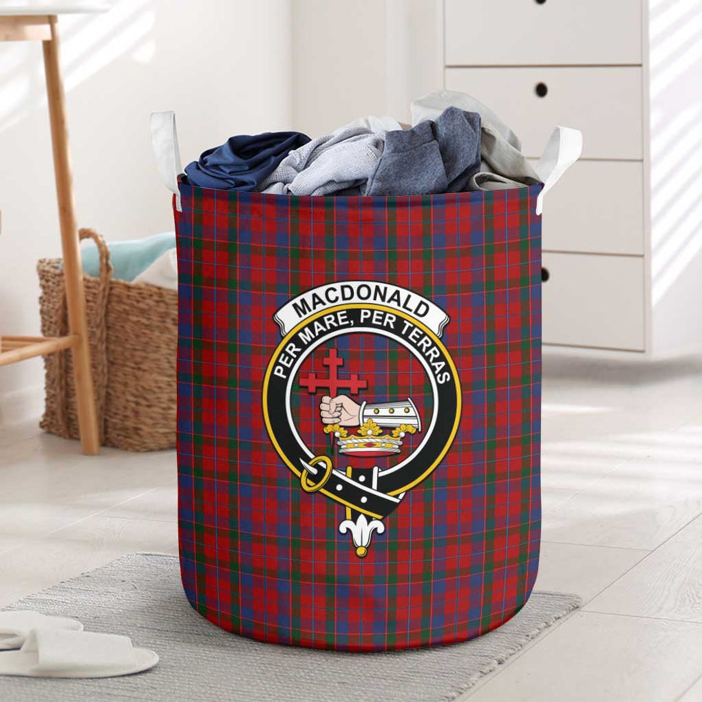 MacDonald of Glenaladale Tartan Laundry Basket with Family Crest One Size - Tartanvibesclothing Shop