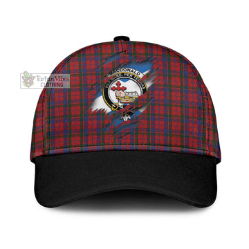 MacDonald of Glenaladale Tartan Classic Cap with Family Crest In Me Style