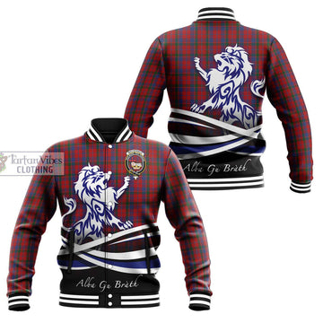 MacDonald of Glenaladale Tartan Baseball Jacket with Alba Gu Brath Regal Lion Emblem