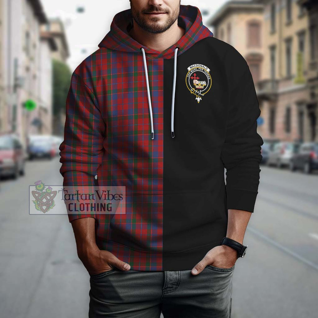 MacDonald of Glenaladale Tartan Hoodie with Family Crest and Half Of Me Style Zip Hoodie - Tartanvibesclothing Shop