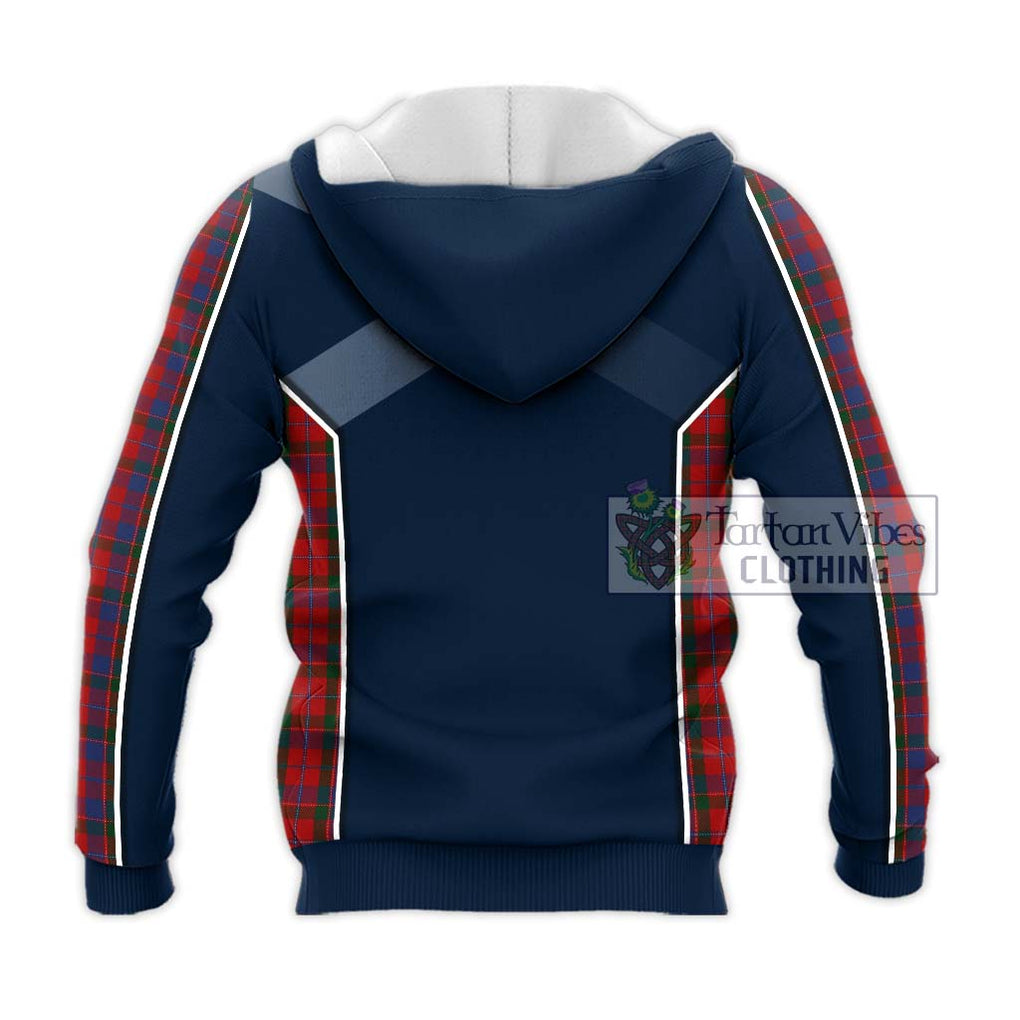 MacDonald of Glenaladale Tartan Knitted Hoodie with Family Crest and Lion Rampant Vibes Sport Style - Tartan Vibes Clothing