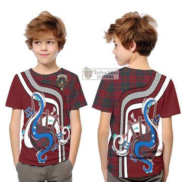 MacDonald (McDonald) of Glencoe Tartan Kid T-Shirt with Epic Bagpipe Style