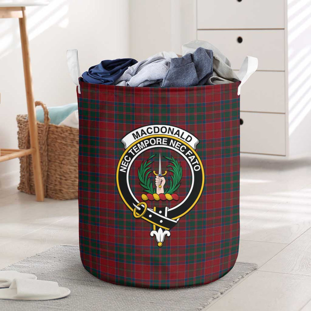 MacDonald (McDonald) of Glencoe Tartan Laundry Basket with Family Crest One Size - Tartanvibesclothing Shop