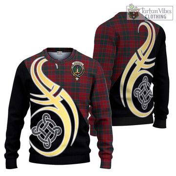 MacDonald (McDonald) of Glencoe Tartan Ugly Sweater with Family Crest and Celtic Symbol Style