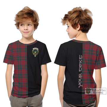 MacDonald (McDonald) of Glencoe Tartan Kid T-Shirt with Family Crest and Half Of Me Style