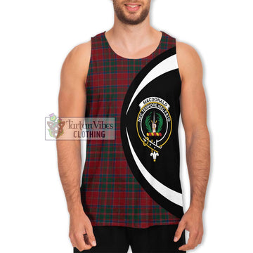 MacDonald (McDonald) of Glencoe Tartan Men's Tank Top with Family Crest Circle Style