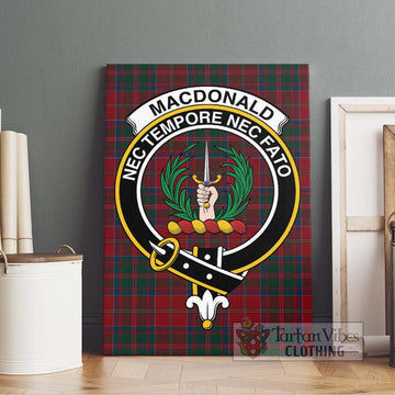 MacDonald (McDonald) of Glencoe Tartan Canvas Print Wall Art with Family Crest