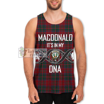 MacDonald (McDonald) of Glencoe Tartan Men's Tank Top with Family Crest DNA In Me Style