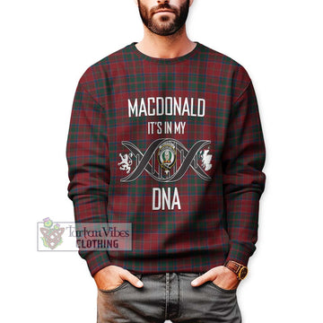 MacDonald (McDonald) of Glencoe Tartan Sweatshirt with Family Crest DNA In Me Style