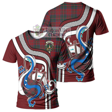 MacDonald (McDonald) of Glencoe Tartan T-Shirt with Epic Bagpipe Style