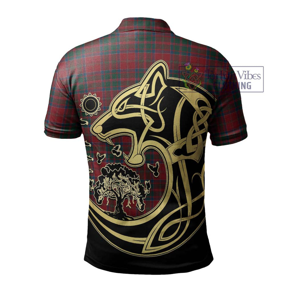 MacDonald (McDonald) of Glencoe Tartan Polo Shirt with Family Crest Celtic Wolf Style - Tartanvibesclothing Shop