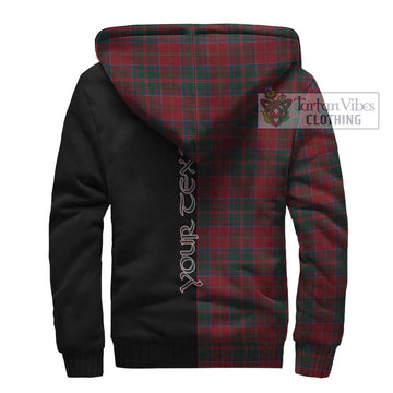 MacDonald (McDonald) of Glencoe Tartan Sherpa Hoodie with Family Crest and Half Of Me Style