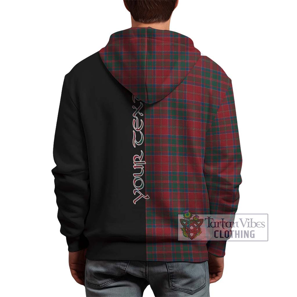 MacDonald (McDonald) of Glencoe Tartan Hoodie with Family Crest and Half Of Me Style - Tartanvibesclothing Shop