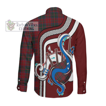 MacDonald (McDonald) of Glencoe Tartan Long Sleeve Button Shirt with Epic Bagpipe Style