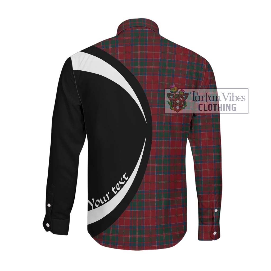 MacDonald (McDonald) of Glencoe Tartan Long Sleeve Button Up with Family Crest Circle Style Men's Shirt - Tartan Vibes Clothing