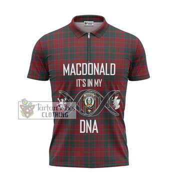 MacDonald (McDonald) of Glencoe Tartan Zipper Polo Shirt with Family Crest DNA In Me Style