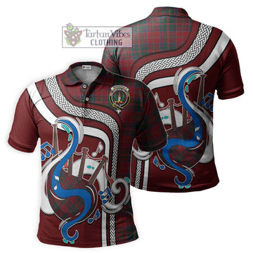 MacDonald (McDonald) of Glencoe Tartan Polo Shirt with Epic Bagpipe Style