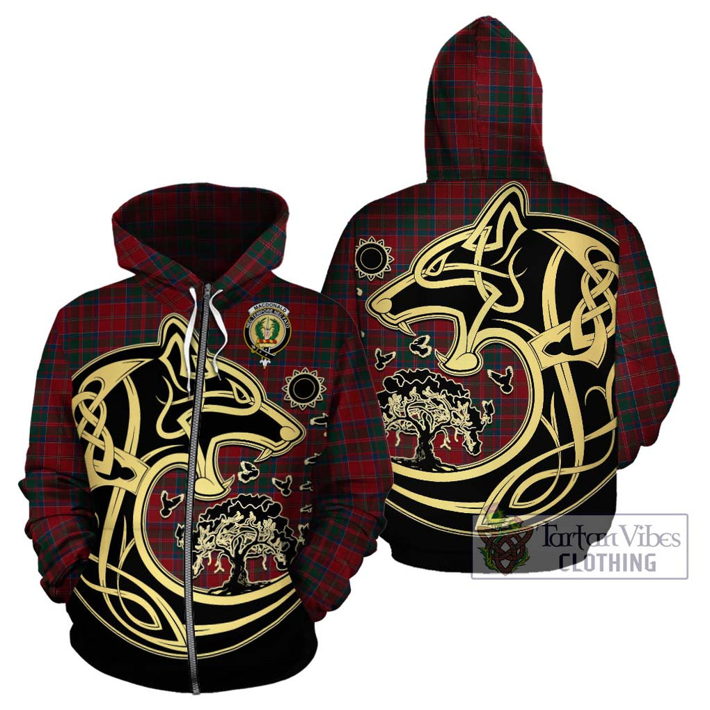 MacDonald (McDonald) of Glencoe Tartan Hoodie with Family Crest Celtic Wolf Style - Tartan Vibes Clothing