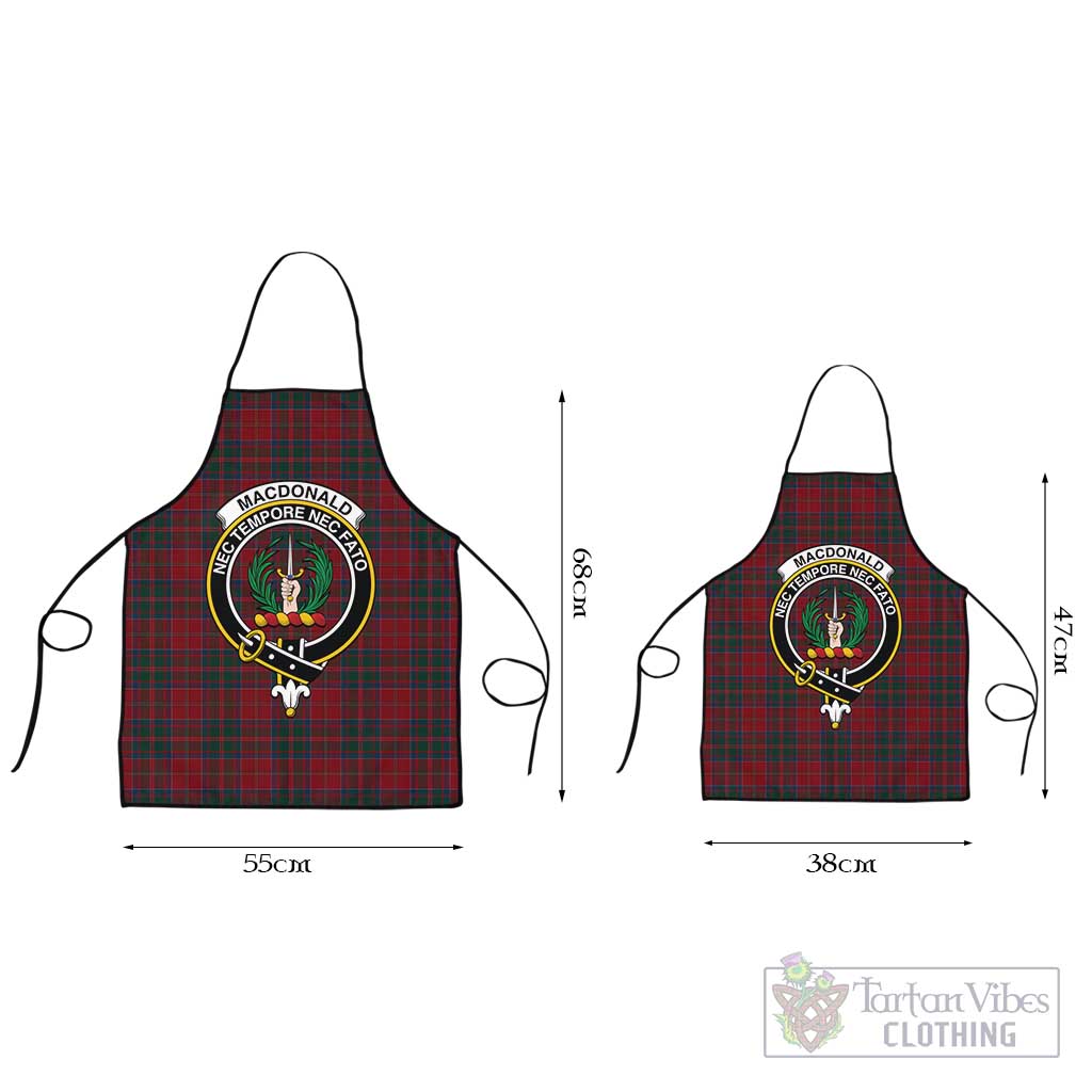 MacDonald (McDonald) of Glencoe Tartan Apron with Family Crest Black L 55x68 cm - Tartan Vibes Clothing