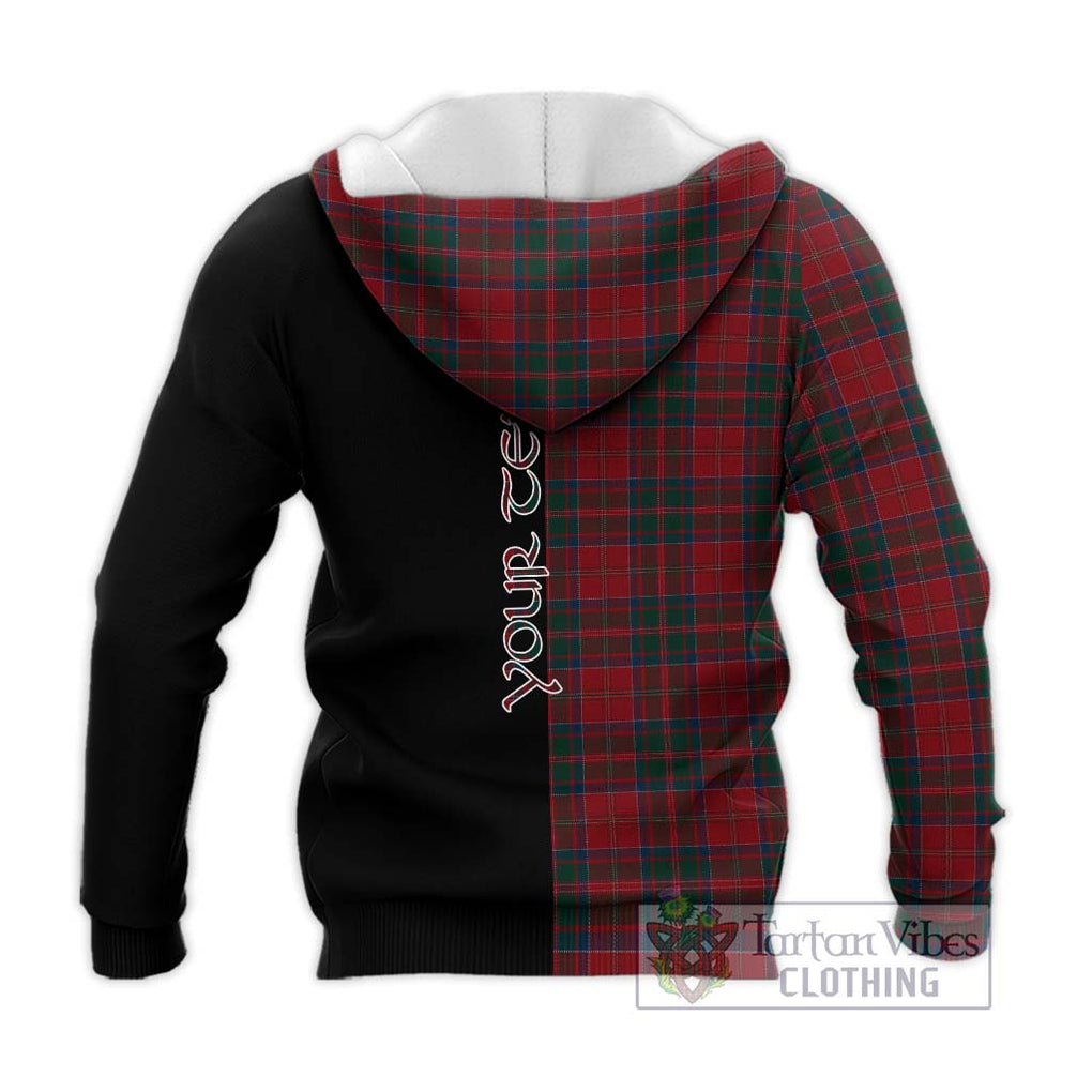 MacDonald (McDonald) of Glencoe Tartan Knitted Hoodie with Family Crest and Half Of Me Style - Tartanvibesclothing Shop