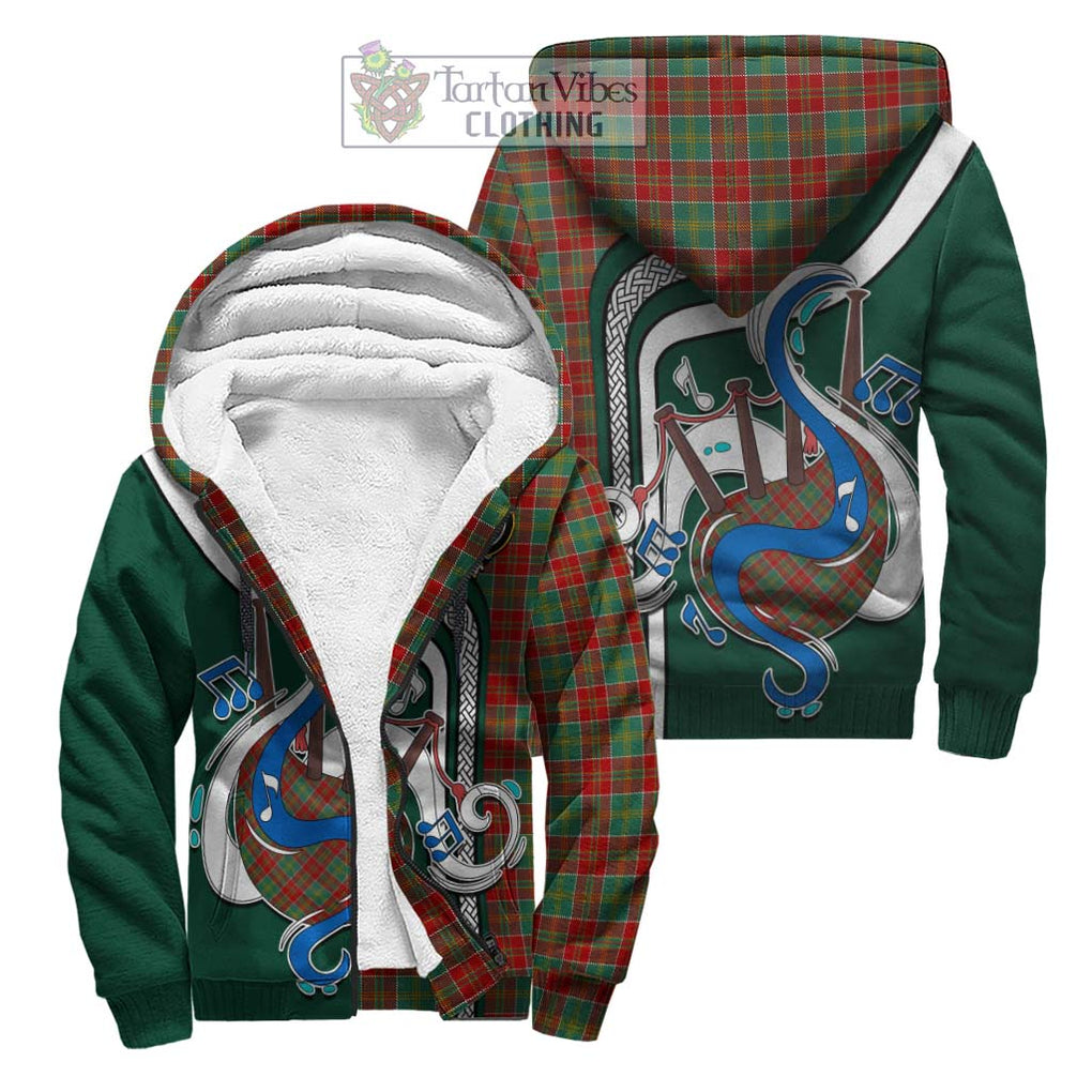 MacDonald of Kingsburgh Tartan Sherpa Hoodie with Epic Bagpipe Style Unisex S - Tartanvibesclothing Shop