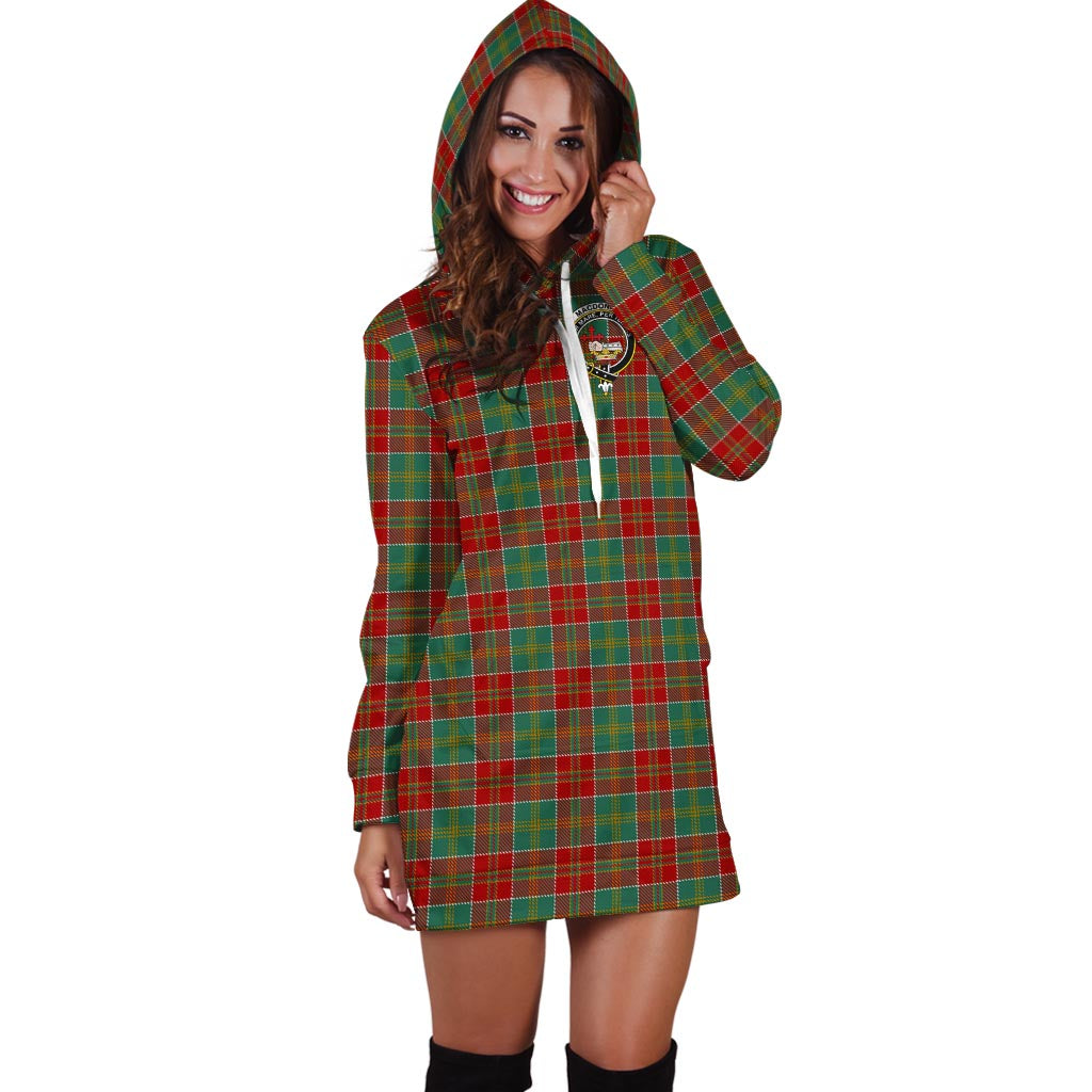 MacDonald of Kingsburgh Tartan Hoodie Dress with Family Crest - Tartan Vibes Clothing