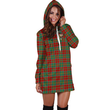 MacDonald of Kingsburgh Tartan Hoodie Dress with Family Crest