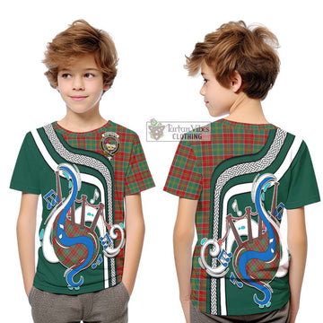 MacDonald of Kingsburgh Tartan Kid T-Shirt with Epic Bagpipe Style