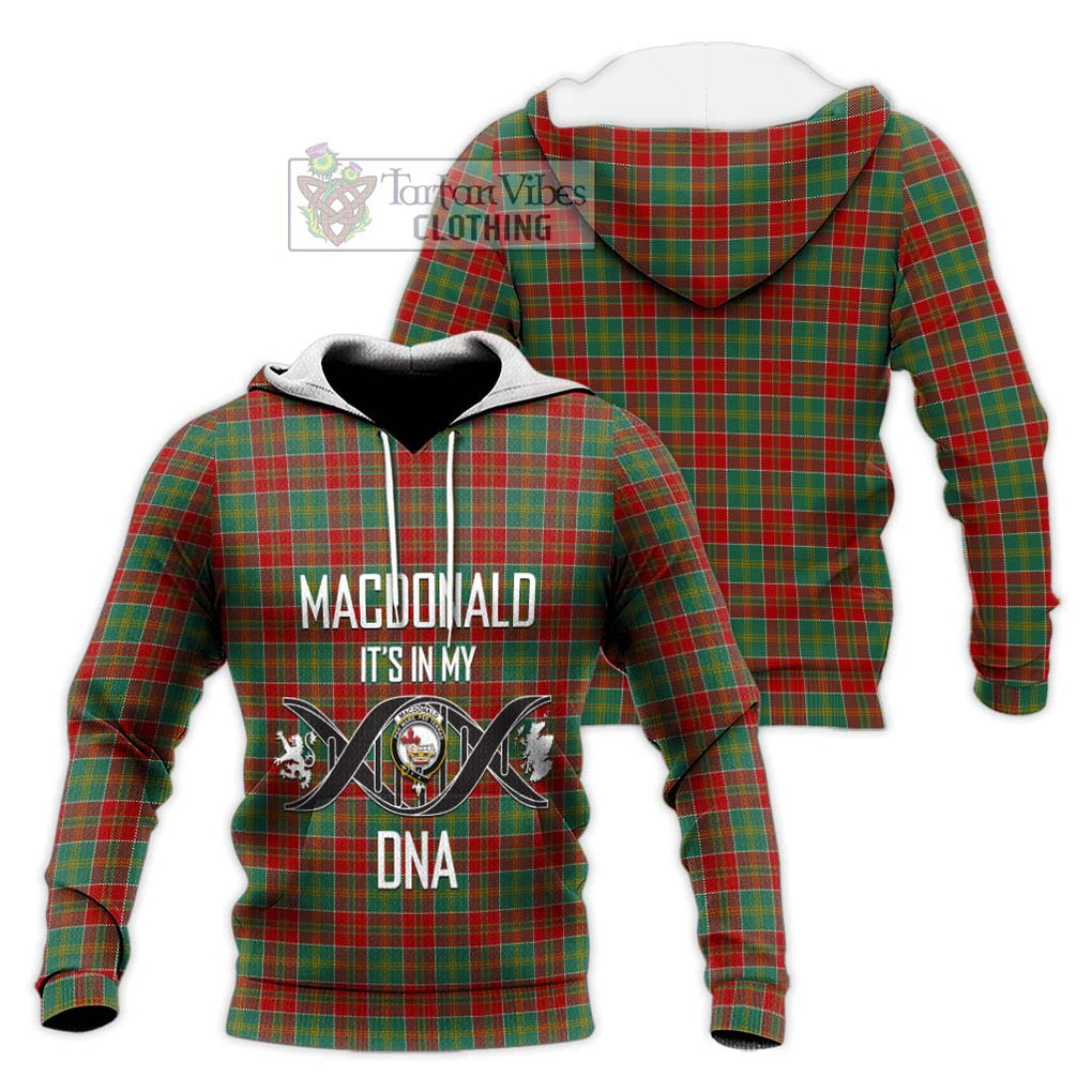 MacDonald of Kingsburgh Tartan Knitted Hoodie with Family Crest DNA In Me Style Unisex Knitted Pullover Hoodie - Tartanvibesclothing Shop