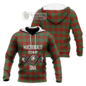 MacDonald of Kingsburgh Tartan Knitted Hoodie with Family Crest DNA In Me Style