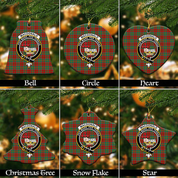 MacDonald of Kingsburgh Tartan Christmas Ceramic Ornaments with Family Crest