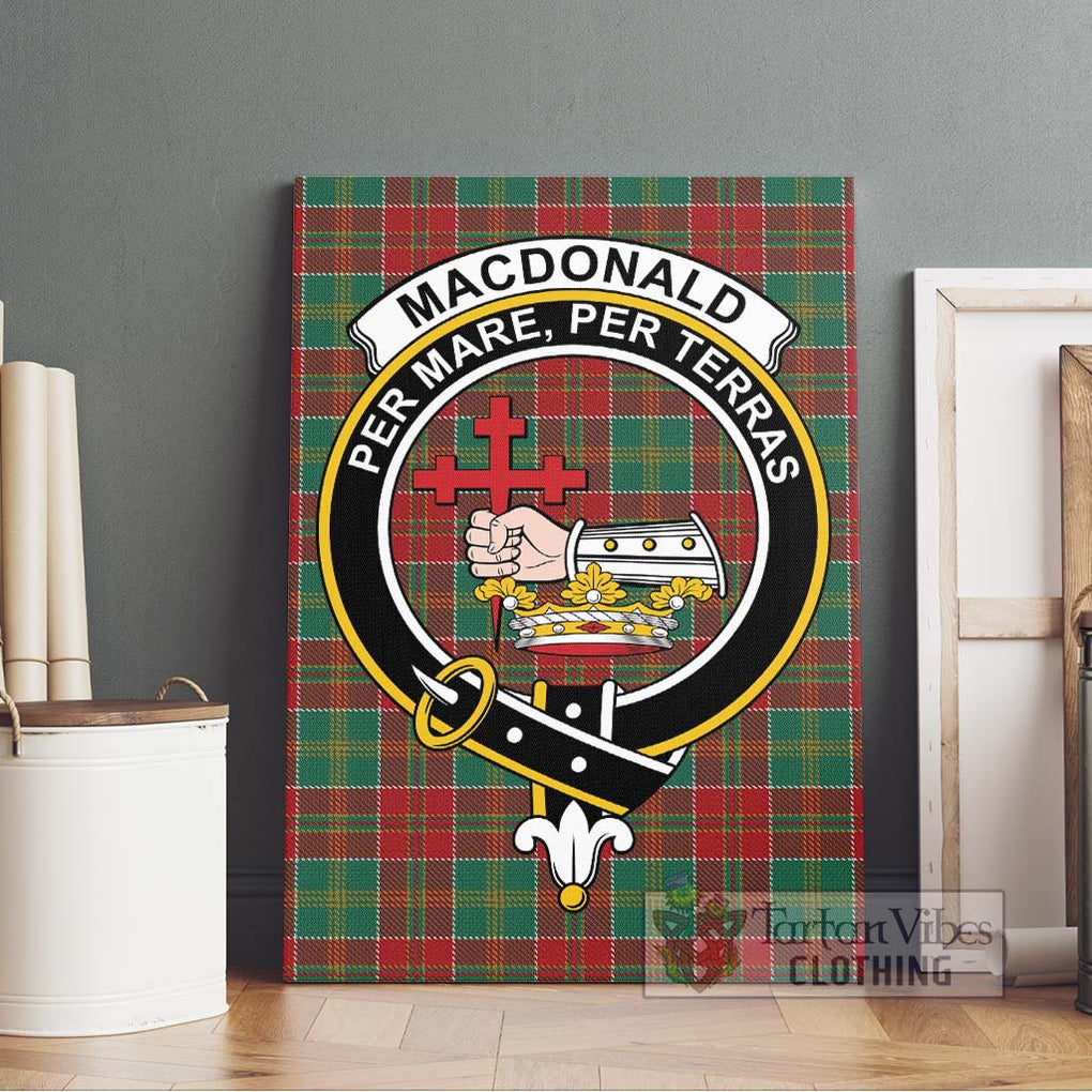 MacDonald of Kingsburgh Tartan Canvas Print Wall Art with Family Crest Without Frame - Tartan Vibes Clothing